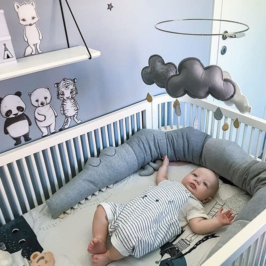 Literie pour bébé, dessin animé, oreiller pare-chocs, berceau pour bébé, clôture de lit pour enfants, décoration de chambre, accessoires
