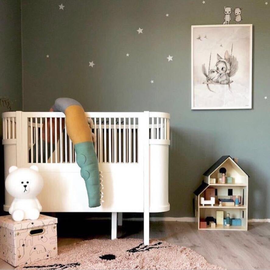 Ropa de cama para bebé, almohada parachoques para cuna de bebé de dibujos animados, cuna infantil, valla para cama para niños, decoración para habitación de bebé, accesorios