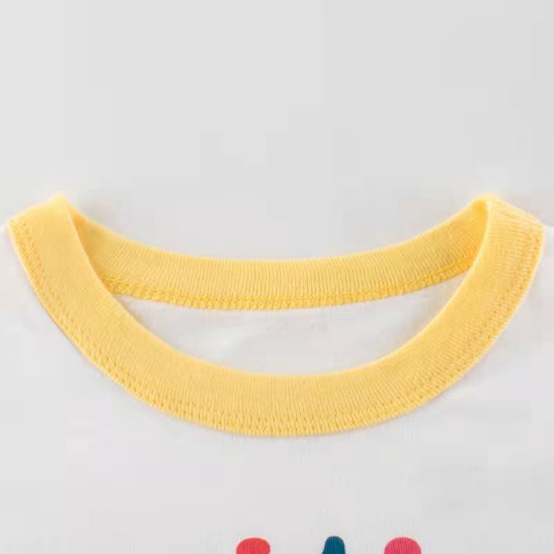 Vêtements pour enfants, T-Shirts à motifs d'alphabet, filles de dessin animé, manches courtes