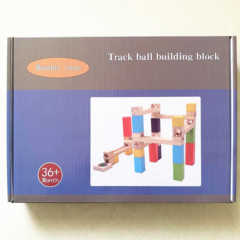 Piste de balle éducative Parent-enfant pour enfants, blocs coulissants, empilage de billes hautes pour construire des jouets en bois
