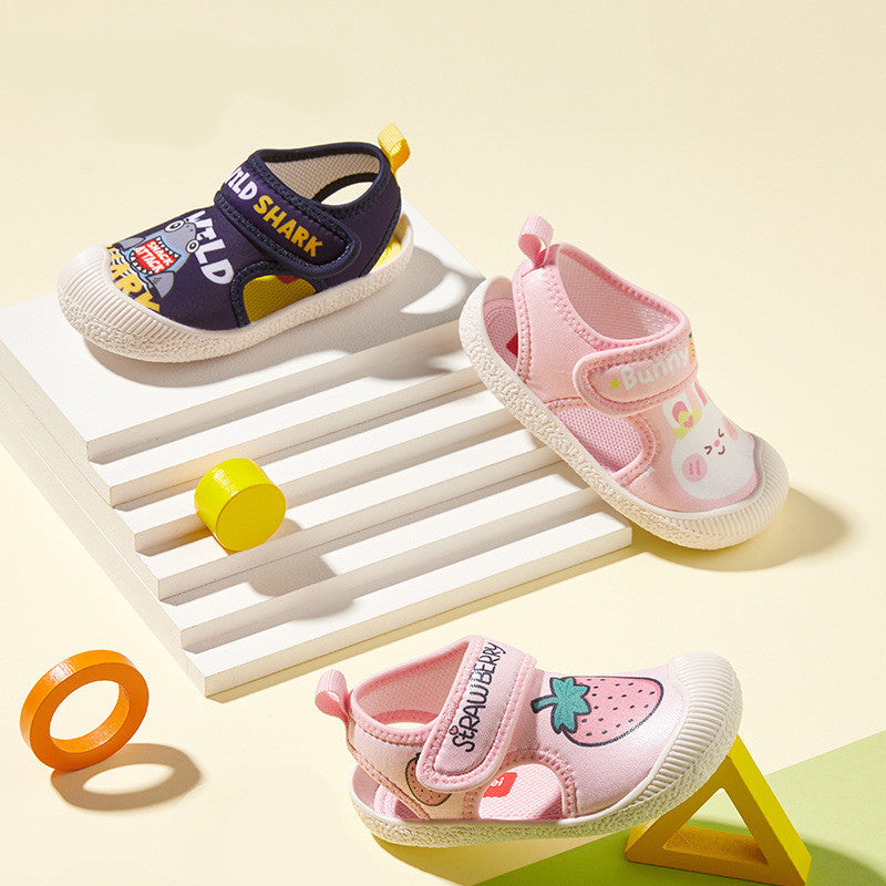Sandalias para niños, suelas blandas, zapatos de interior para guardería, zapatos de bebé