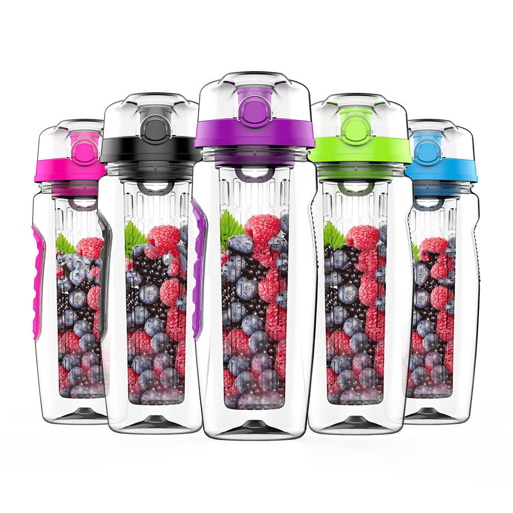 Bouteille de shaker de jus d'infuseur de fruits gratuit bouteille de camp d'escalade portable
