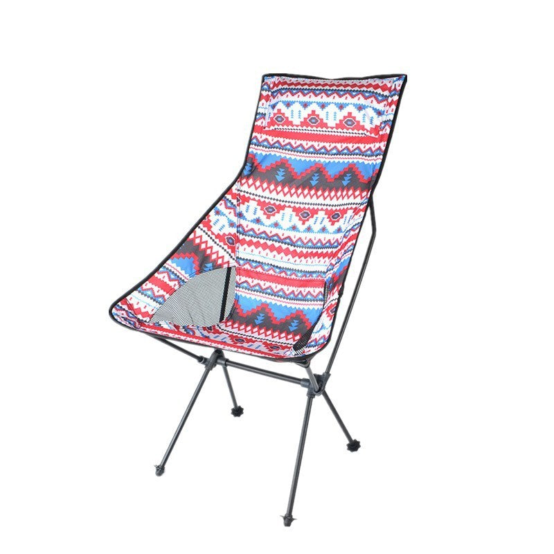 Silla de ocio ligera y perezosa para acampar, playa, pesca, aleación de aluminio, silla grande con forma de luna