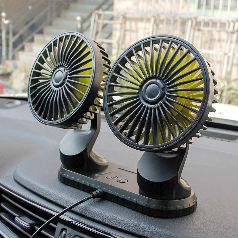 Sortie d'air de ventilateur à double tête USB pour voiture