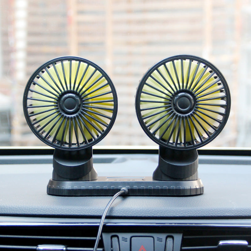Sortie d'air de ventilateur à double tête USB pour voiture