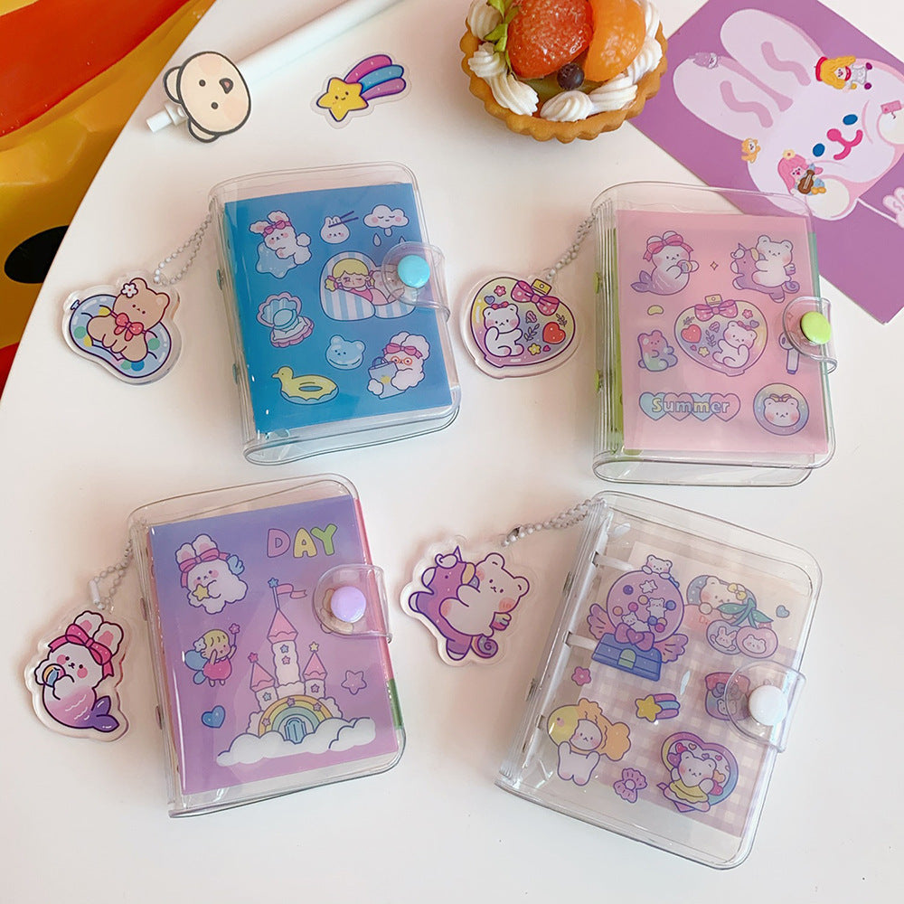 Libro Mayor De Mano Linda Chica Corazón Hojas Sueltas Japonesas