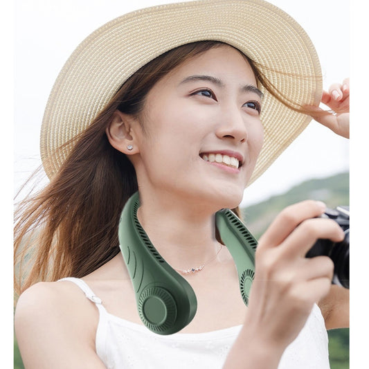 Leafless Sports Hanging Neck Fan USB Charging Fan Portable