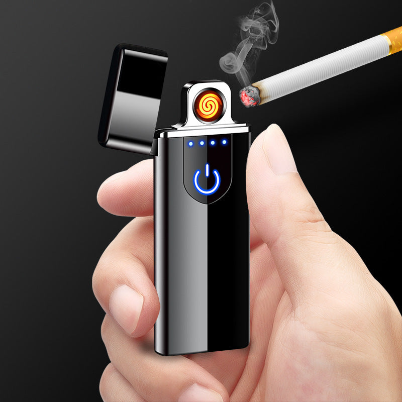 Encendedor de inducción con pantalla táctil, encendedor de cigarrillos recargable, encendedor portátil ligero