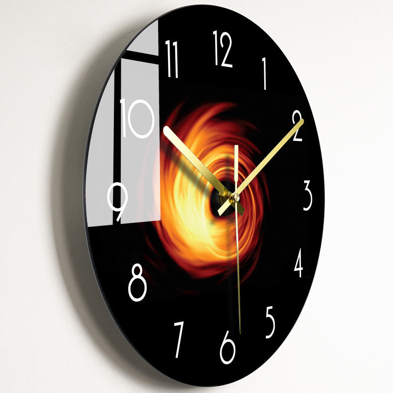 Reloj de pared silencioso de lujo, relojes de cristal para sala de estar,