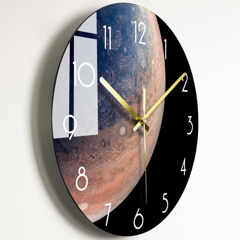 Reloj de pared silencioso de lujo, relojes de cristal para sala de estar,