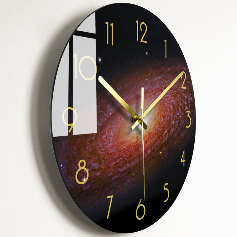 Reloj de pared silencioso de lujo, relojes de cristal para sala de estar,