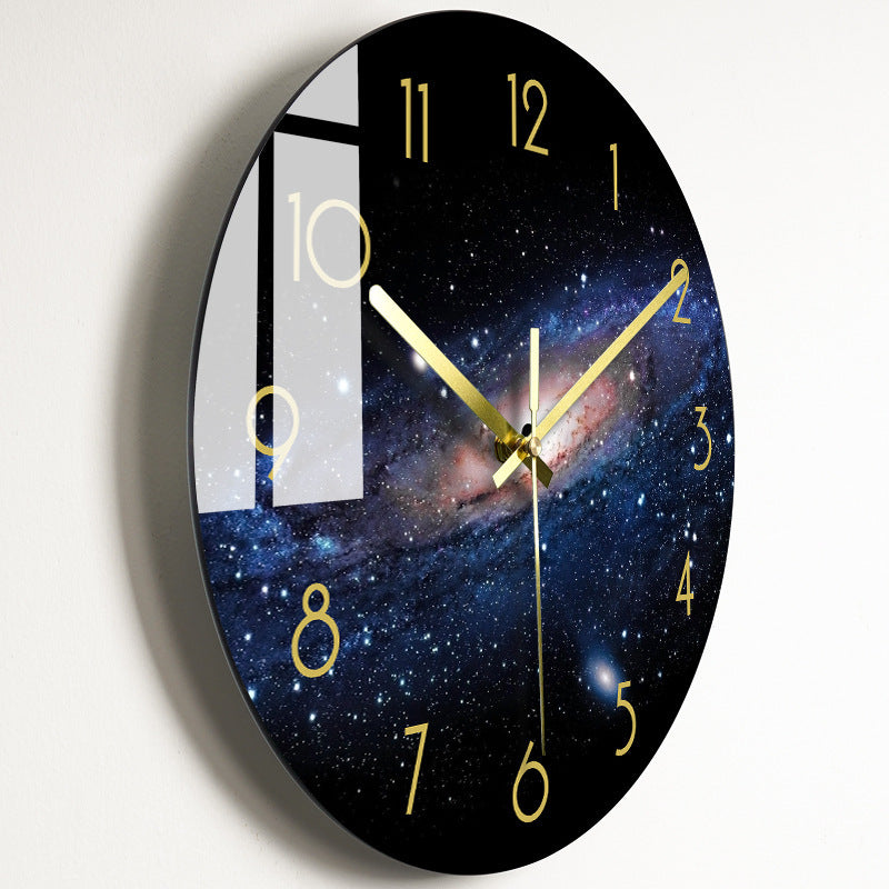 Reloj de pared silencioso de lujo, relojes de cristal para sala de estar,