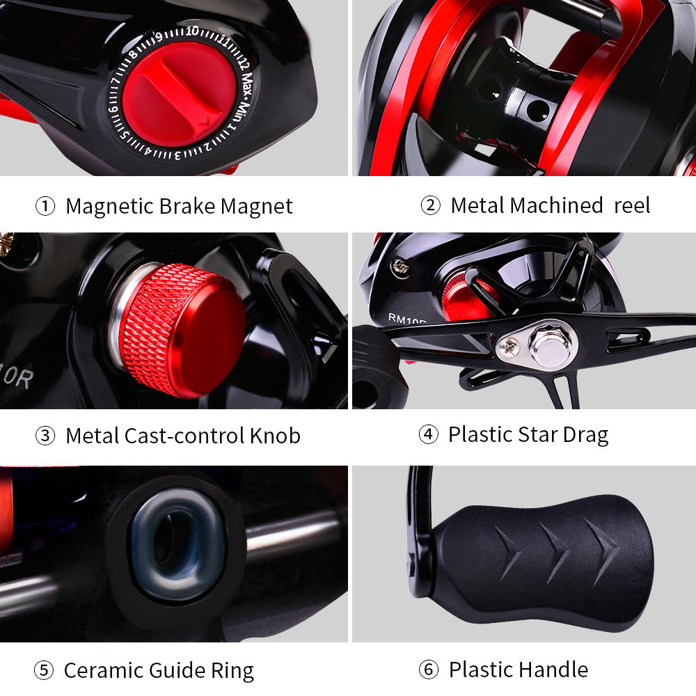 Rueda de caída de Metal, carrete de pesca pesado de pesca de 10kg, carrete de pesca de mar