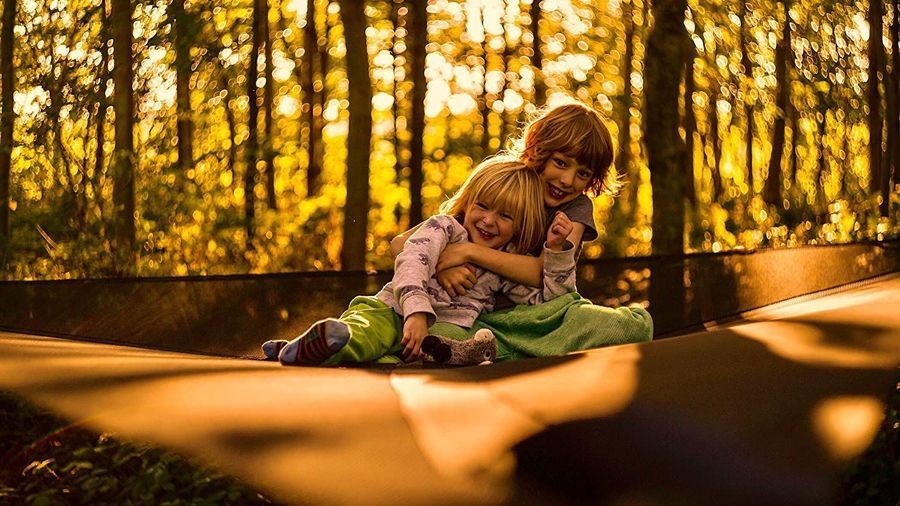 Hamaca para varias personas, diseño de tres puntos, hamaca portátil, estera aérea triangular multifuncional