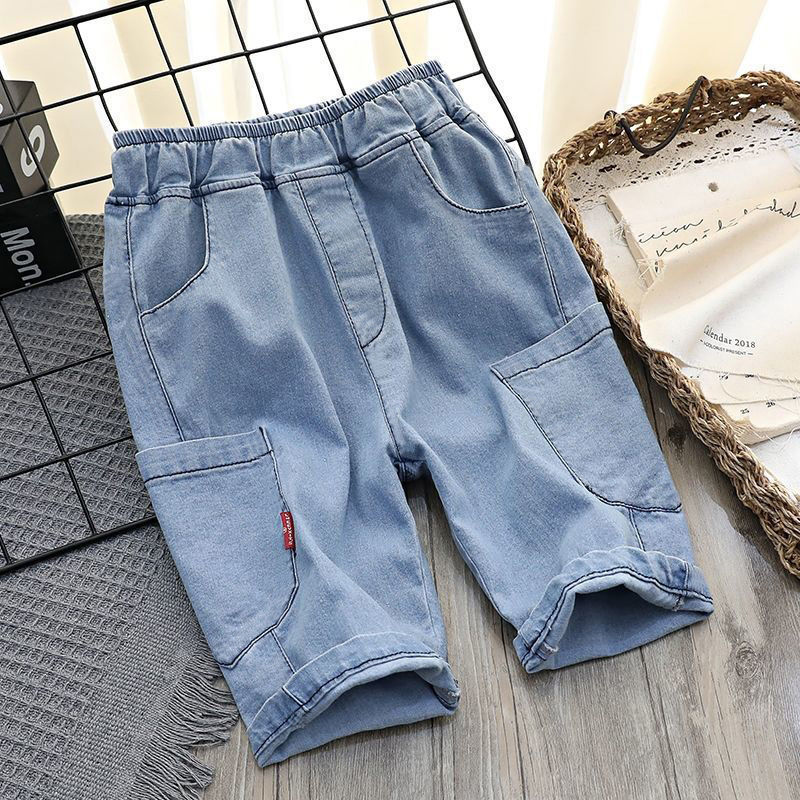 Pantalon d'été fin en coton pour enfants du collège, pantalon ample ample pour enfants