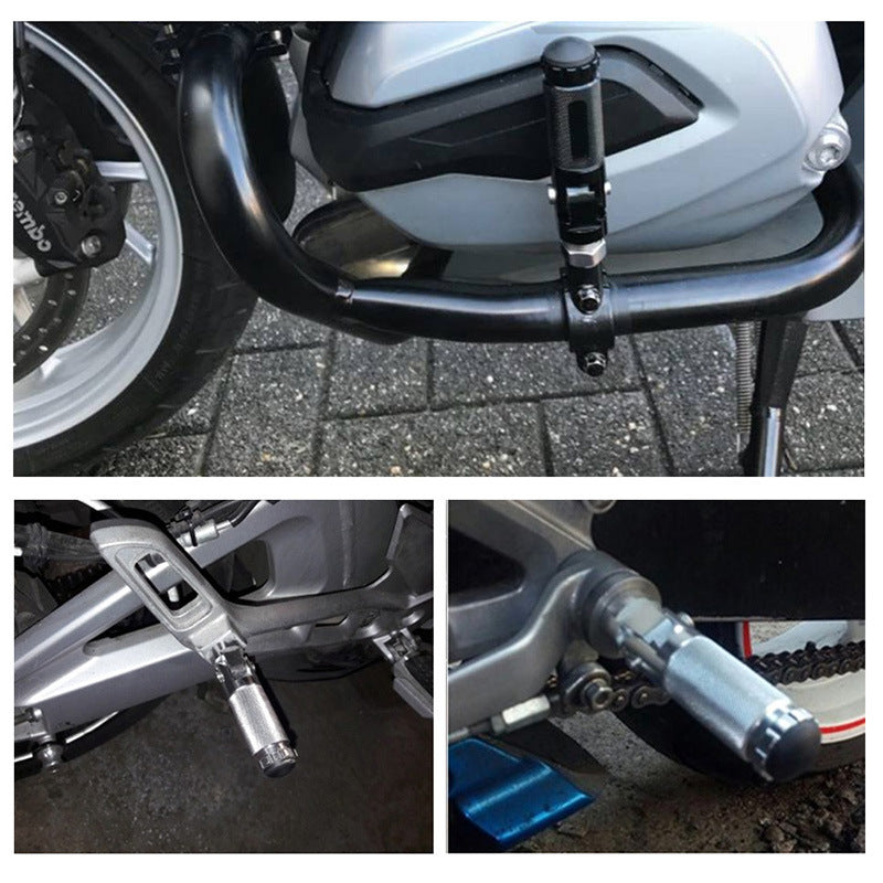 Pédale de moto en alliage d'aluminium, pédale ronde pliante, pièces de Modification de moto
