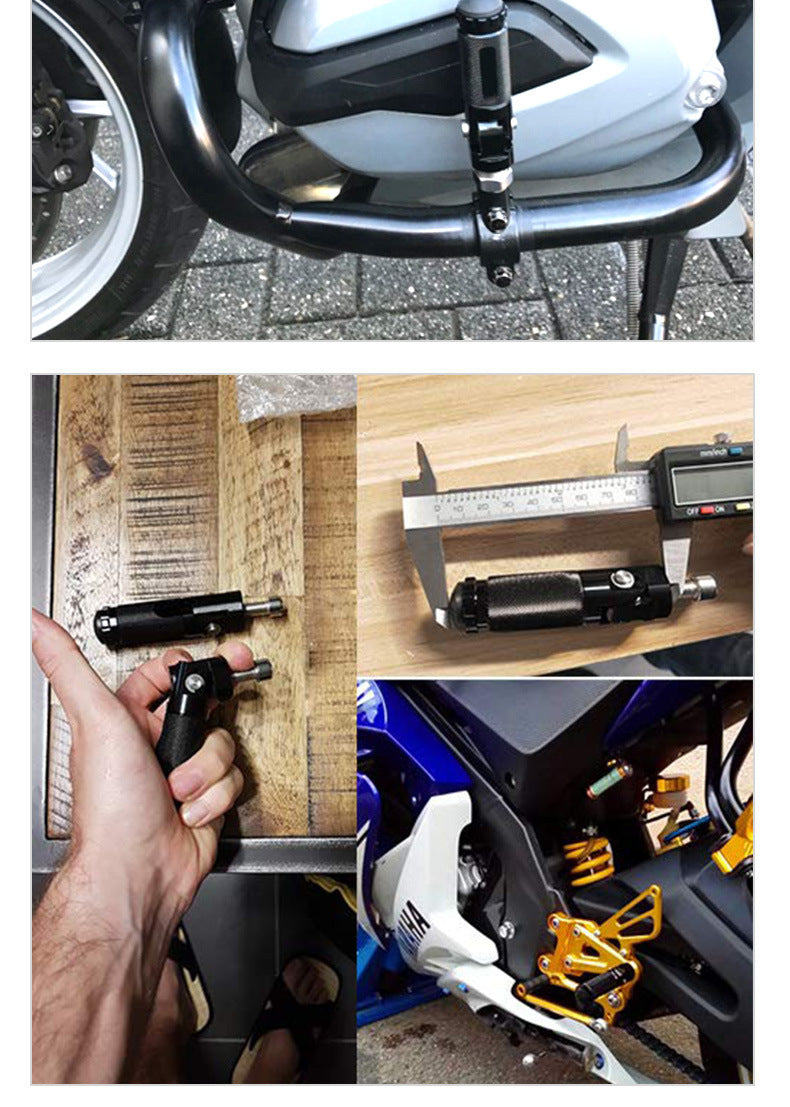 Pédale de moto en alliage d'aluminium, pédale ronde pliante, pièces de Modification de moto