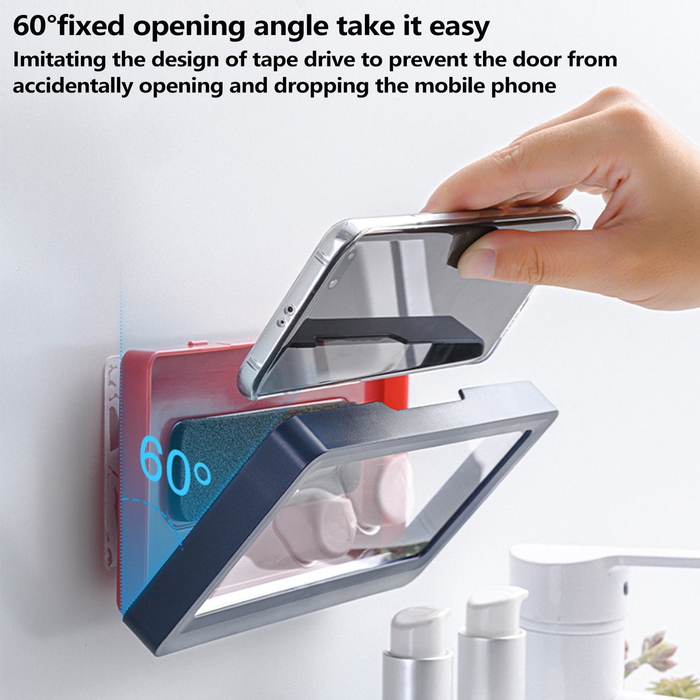 Support de téléphone portable étanche pour salle de bain