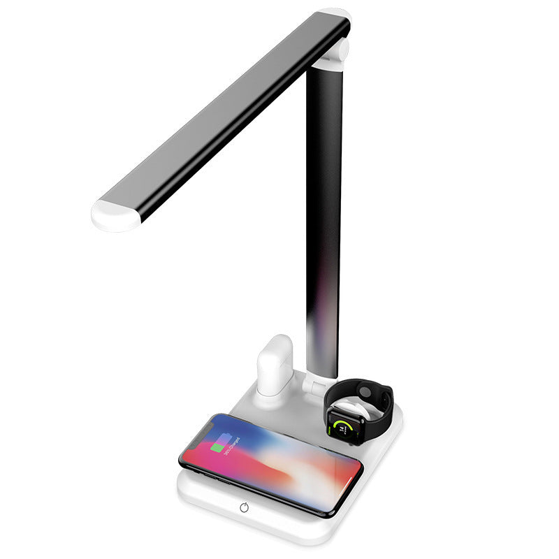 Lampe de bureau quatre en un, lampe de bureau à chargement sans fil, lampe de bureau 10W