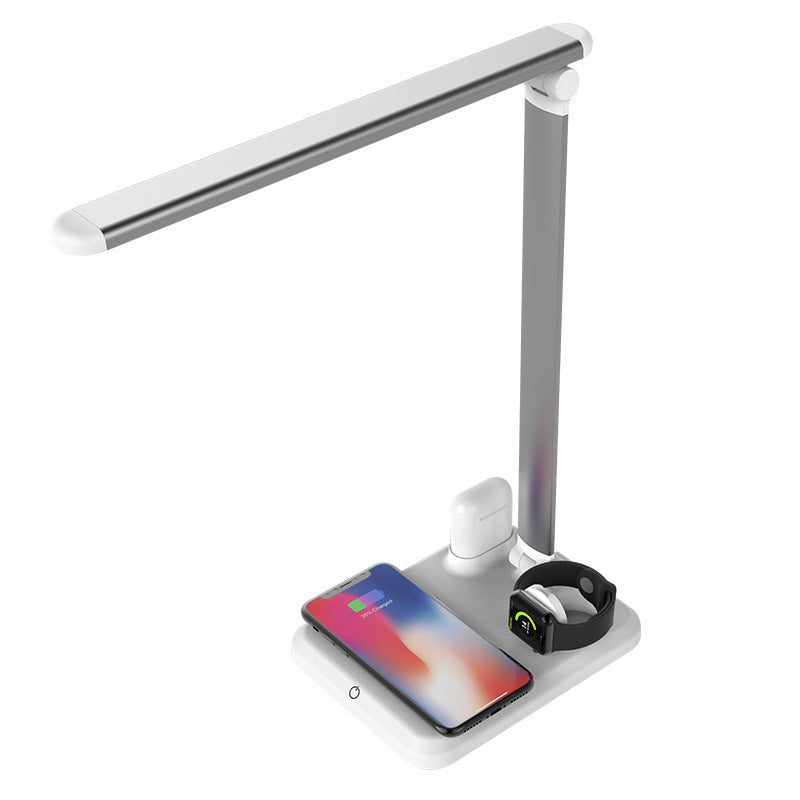 Lampe de bureau quatre en un, lampe de bureau à chargement sans fil, lampe de bureau 10W