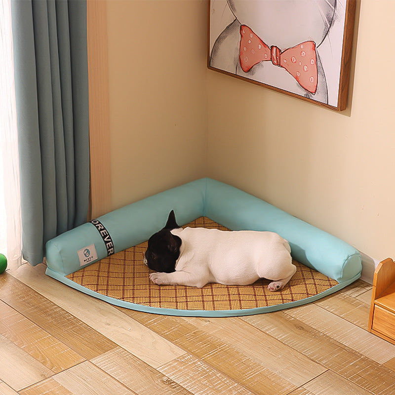 Tapis rafraîchissant d'été pour chat et chien, canapé pour chien, tapis pour animaux de compagnie, maison pour chat, coussin de glace, tapis de couchage frais et froid en Fiber de bambou