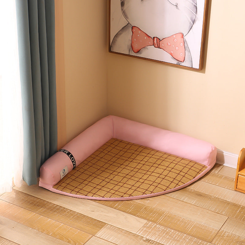 Tapis rafraîchissant d'été pour chat et chien, canapé pour chien, tapis pour animaux de compagnie, maison pour chat, coussin de glace, tapis de couchage frais et froid en Fiber de bambou
