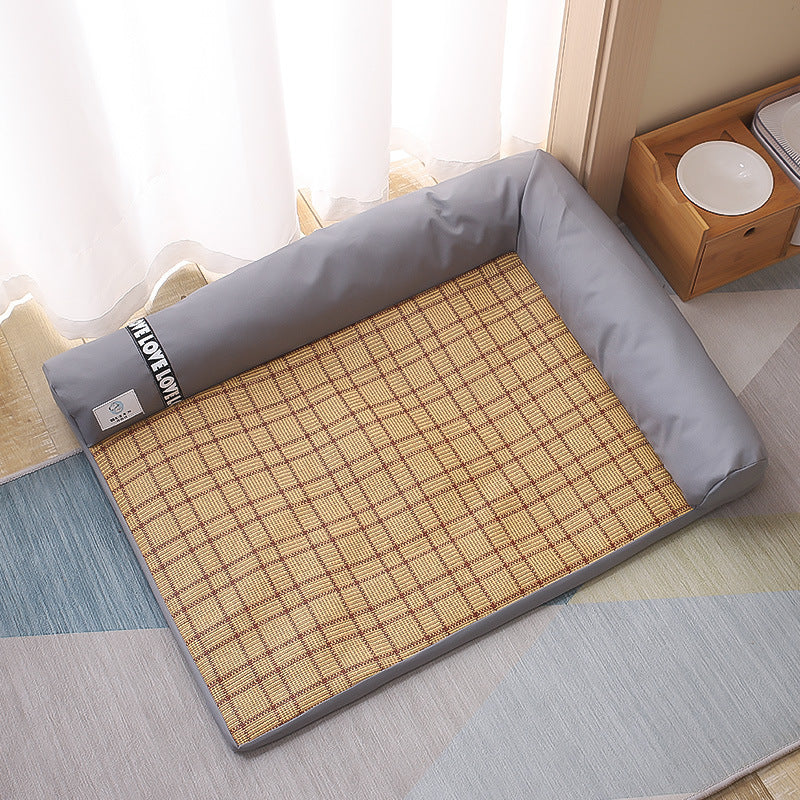 Tapis rafraîchissant d'été pour chat et chien, canapé pour chien, tapis pour animaux de compagnie, maison pour chat, coussin de glace, tapis de couchage frais et froid en Fiber de bambou