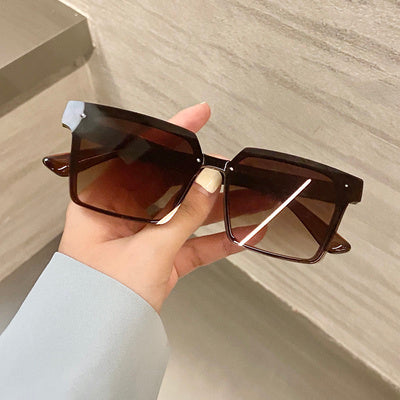 Lunettes de soleil femme Net rouge sauvage visage rond Protection UV lunettes de soleil