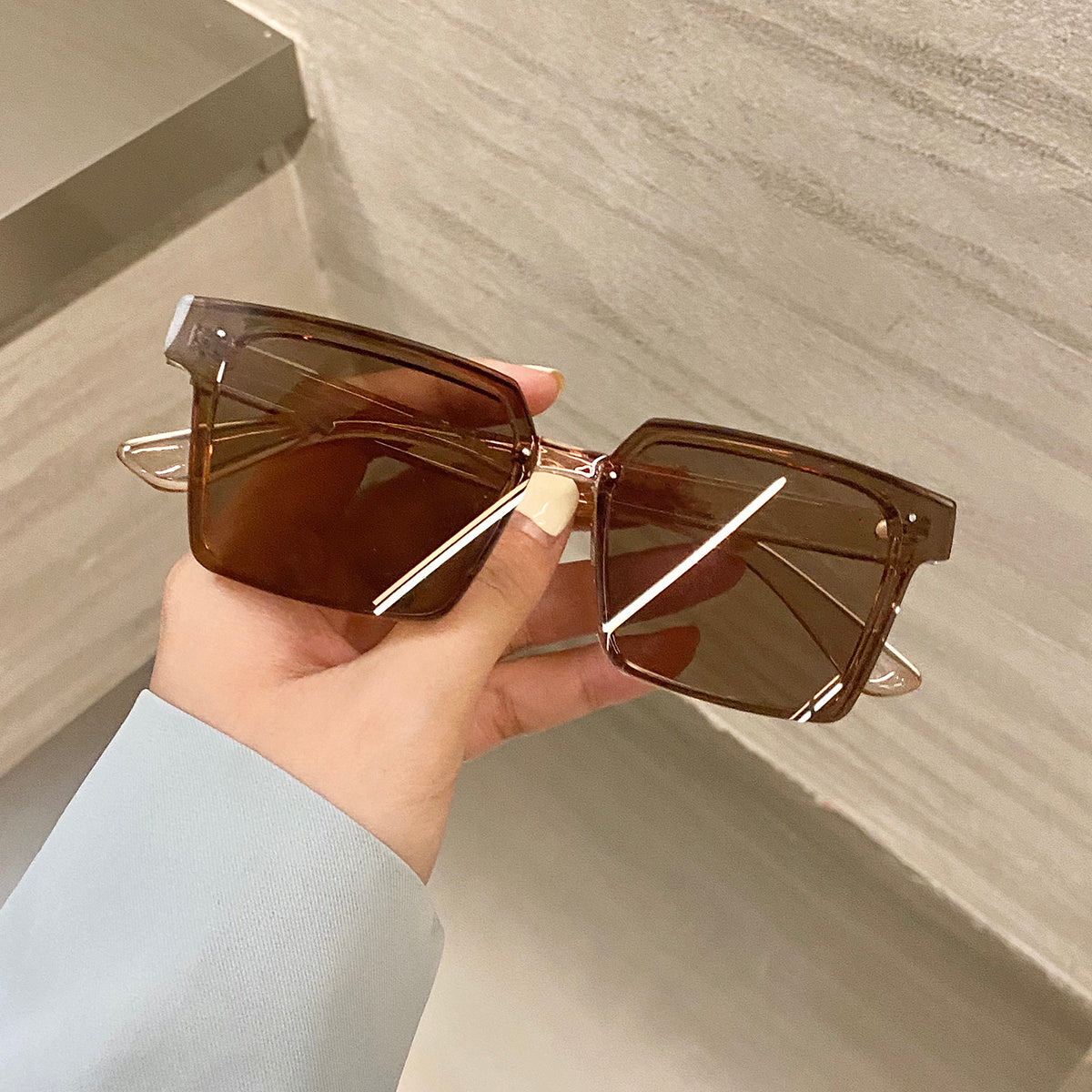 Lunettes de soleil femme Net rouge sauvage visage rond Protection UV lunettes de soleil