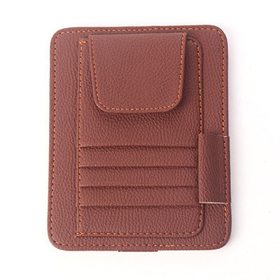 Bolsa de almacenamiento de cuero multifuncional para automóvil