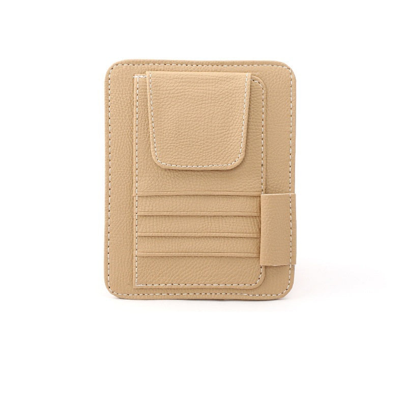 Bolsa de almacenamiento de cuero multifuncional para automóvil