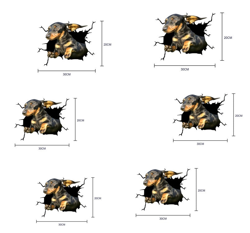 Pegatinas de decoración de mascotas de simulación creativa