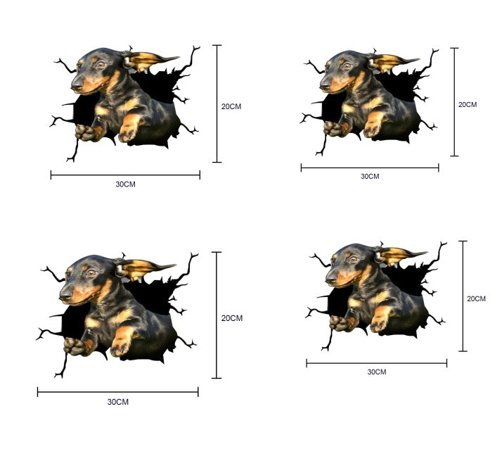 Pegatinas de decoración de mascotas de simulación creativa