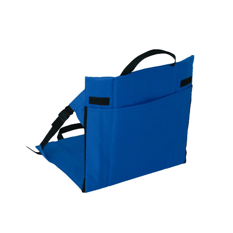 Silla plegable portátil para acampar al aire libre, viaje, con respaldo, playa, a prueba de humedad, ocio, barbacoa, cojín plegable