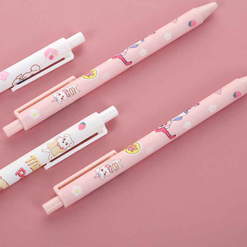 Push-type Black Pen 0.5 Signature Pen Push-type Gel Pen