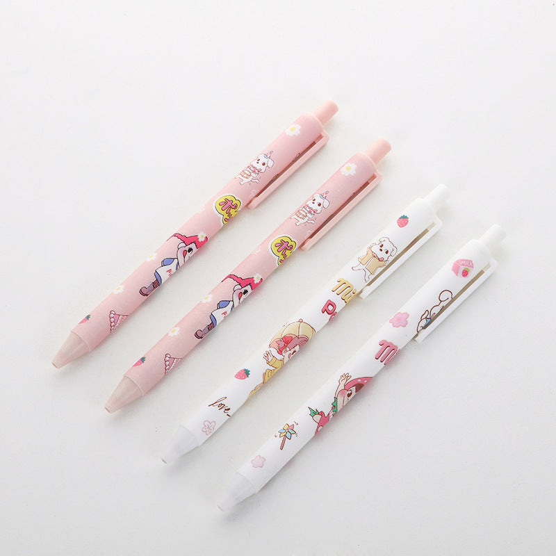 Push-type Black Pen 0.5 Signature Pen Push-type Gel Pen