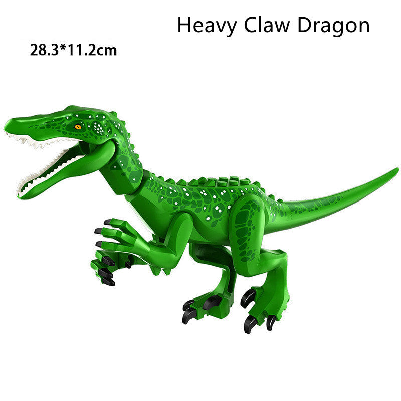 Bloques de construcción de dinosaurios coloridos jurásicos, rompecabezas para niños, montaje e inserción de juguetes para niños