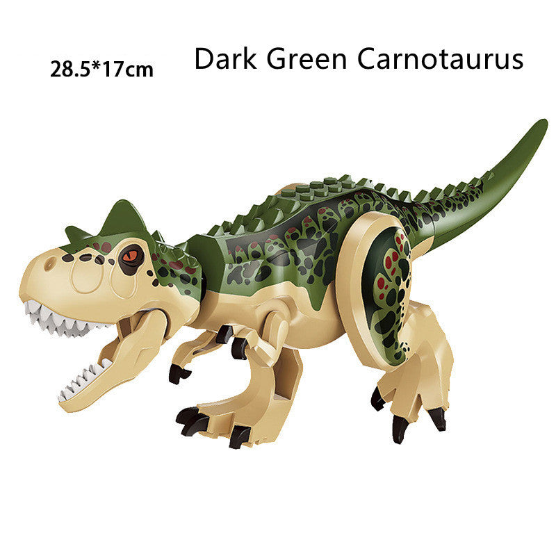 Bloques de construcción de dinosaurios coloridos jurásicos, rompecabezas para niños, montaje e inserción de juguetes para niños