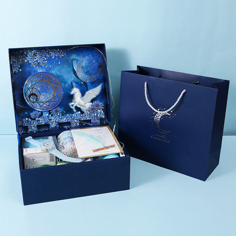 Ensemble de papeterie tridimensionnelle exquis pour étudiants, coffret cadeau, fournitures scolaires