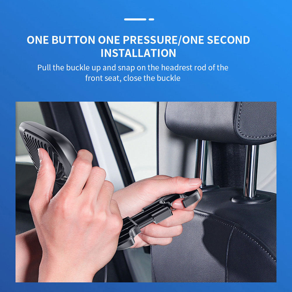 Ventilateur de siège arrière de voiture pliable, silencieux, climatiseur rechargeable, siège arrière électrique, Mini refroidisseur USB, ventilateur de refroidissement d'air Portable, fournisseur sélectionné