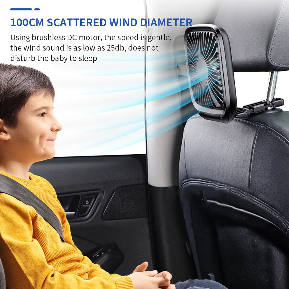 Ventilateur de siège arrière de voiture pliable, silencieux, climatiseur rechargeable, siège arrière électrique, Mini refroidisseur USB, ventilateur de refroidissement d'air Portable, fournisseur sélectionné