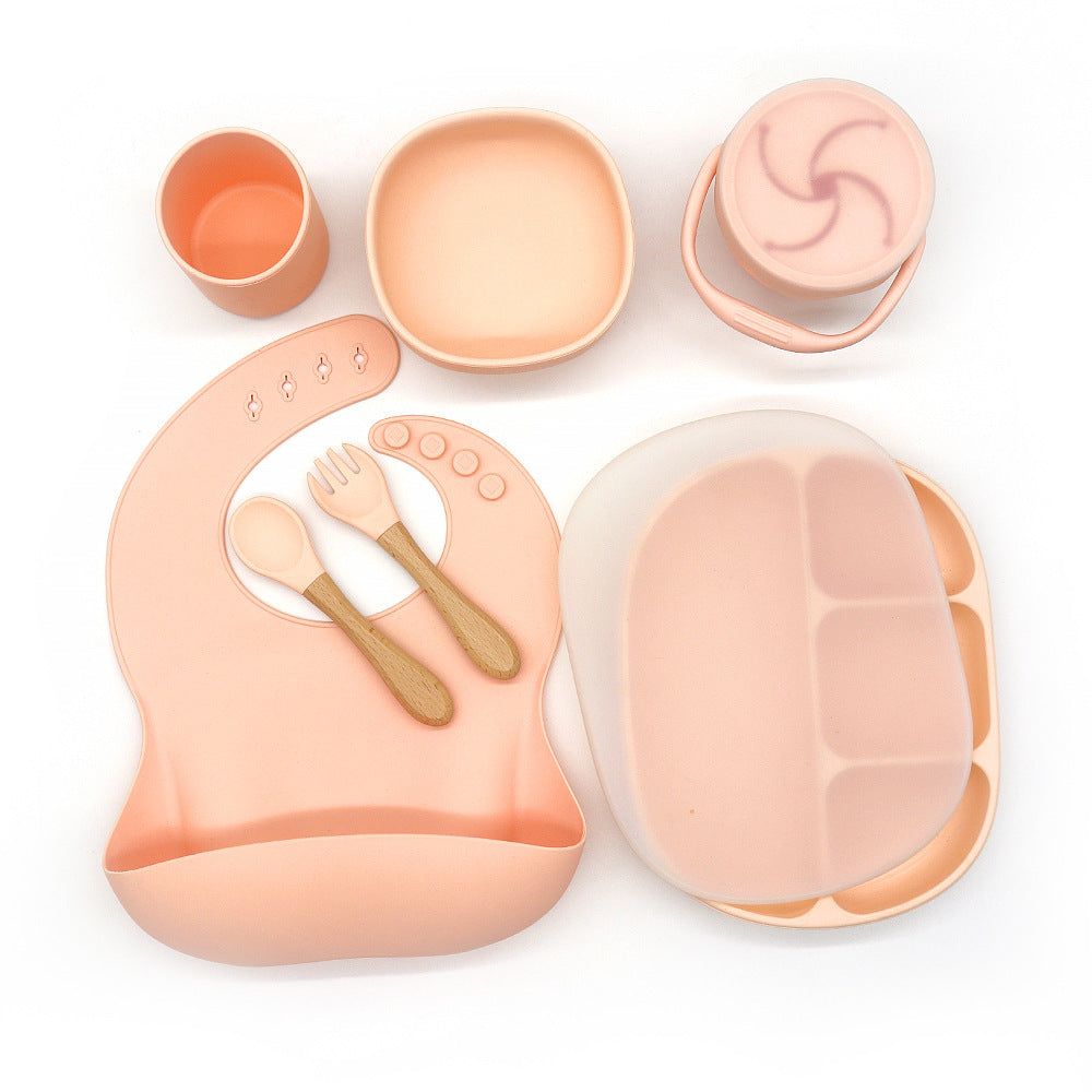 Bol pour enfants, assiette à dîner, cuillère fourchette Anti-chute, tasse de collation, ensemble de vaisselle d'alimentation