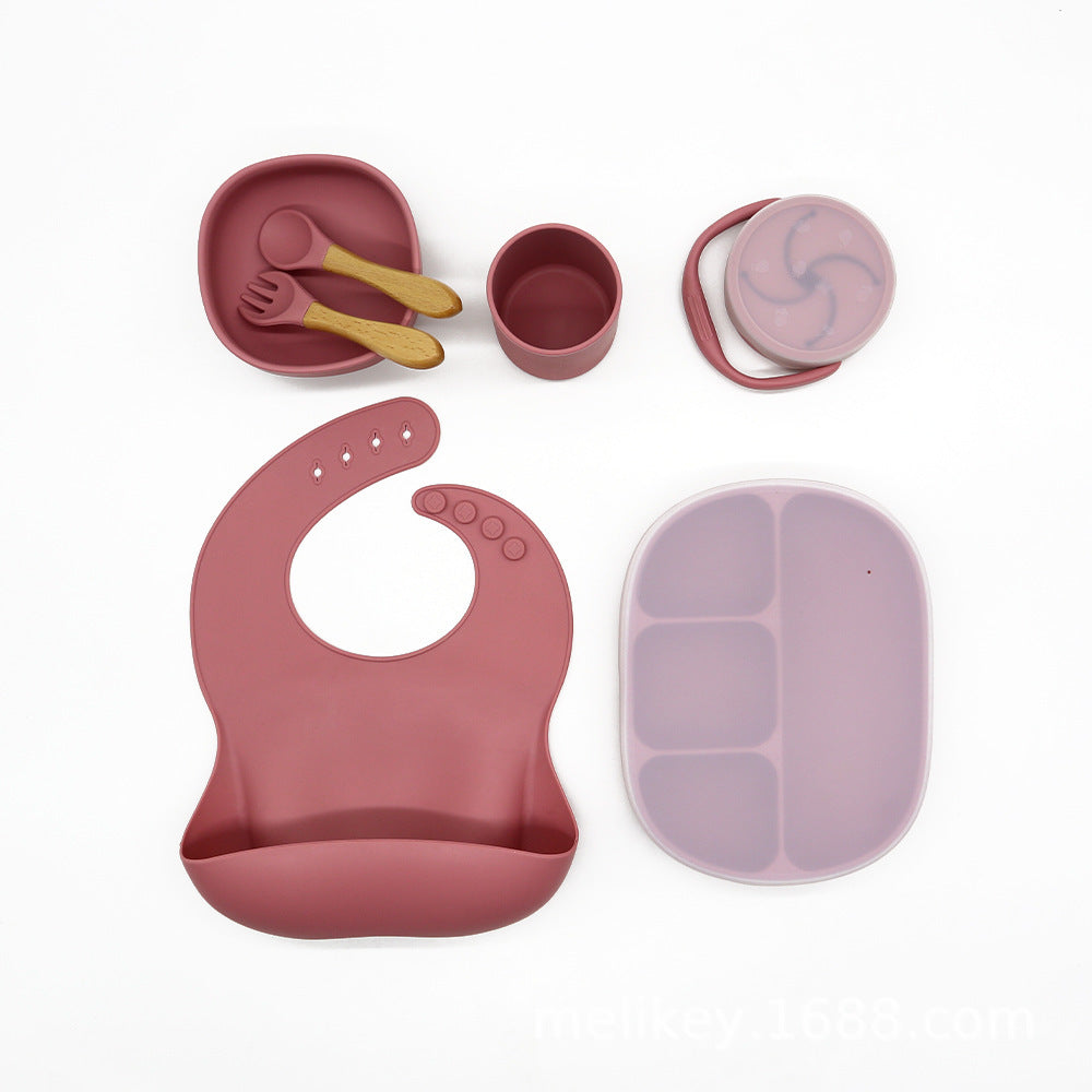 Bol pour enfants, assiette à dîner, cuillère fourchette Anti-chute, tasse de collation, ensemble de vaisselle d'alimentation