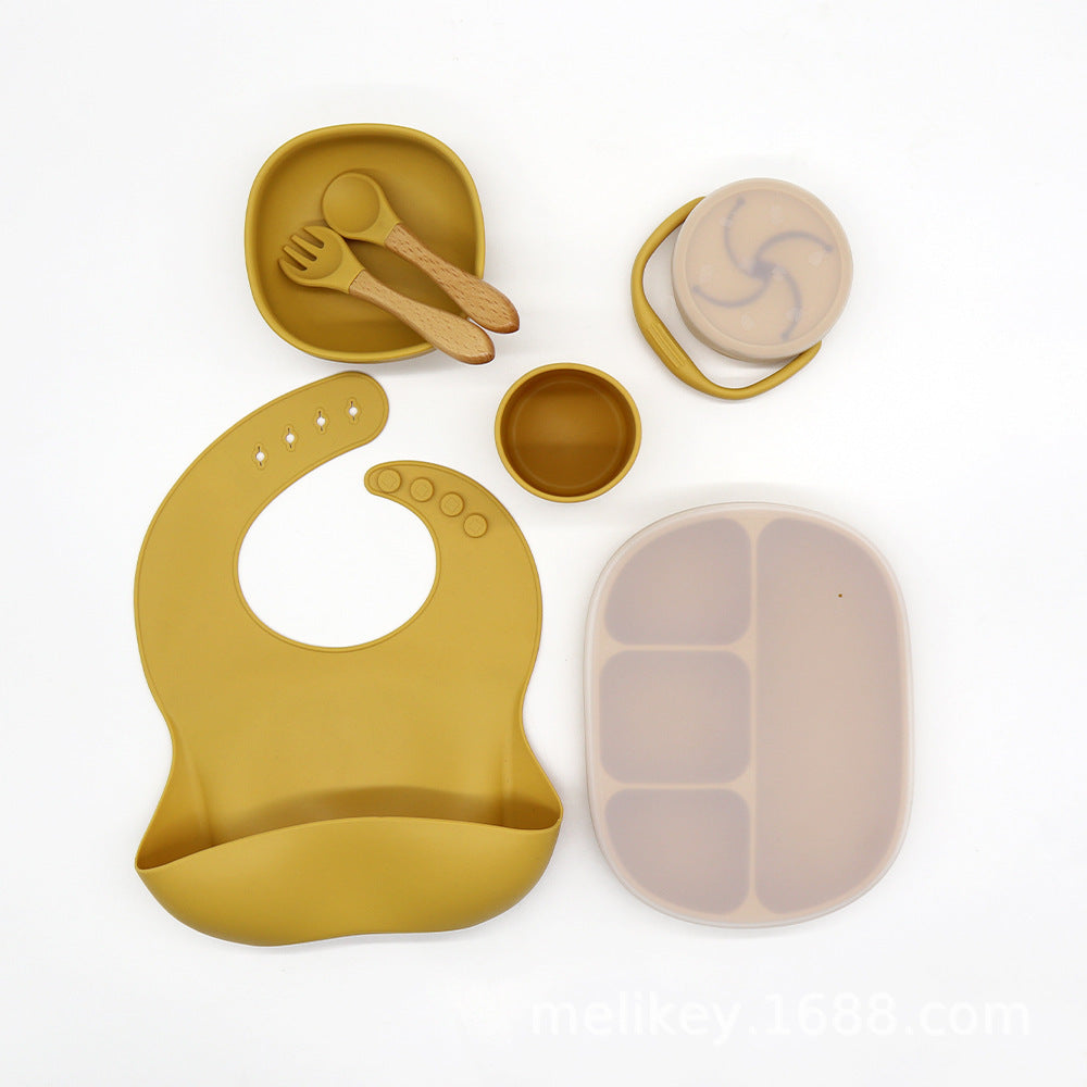 Bol pour enfants, assiette à dîner, cuillère fourchette Anti-chute, tasse de collation, ensemble de vaisselle d'alimentation