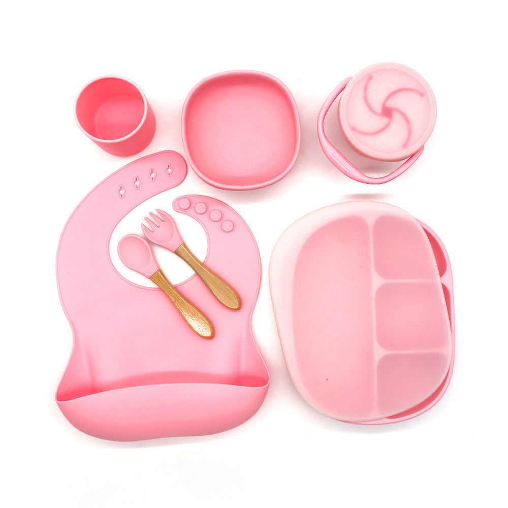Bol pour enfants, assiette à dîner, cuillère fourchette Anti-chute, tasse de collation, ensemble de vaisselle d'alimentation