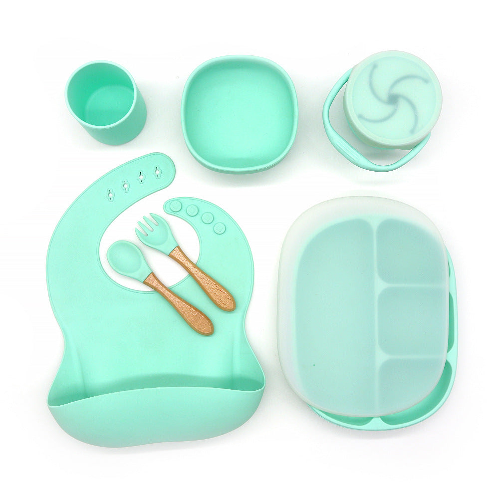 Bol pour enfants, assiette à dîner, cuillère fourchette Anti-chute, tasse de collation, ensemble de vaisselle d'alimentation