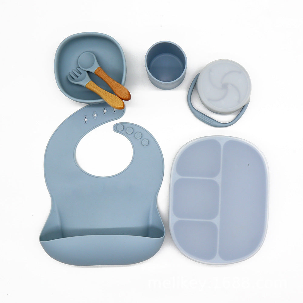 Bol pour enfants, assiette à dîner, cuillère fourchette Anti-chute, tasse de collation, ensemble de vaisselle d'alimentation