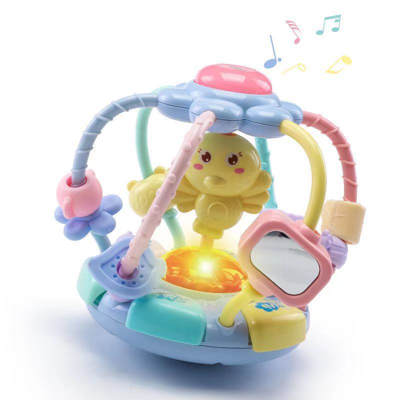 Hochet pour bébé, jouet de dentition, jouet lumineux d'entraînement à la poignée pour bébé