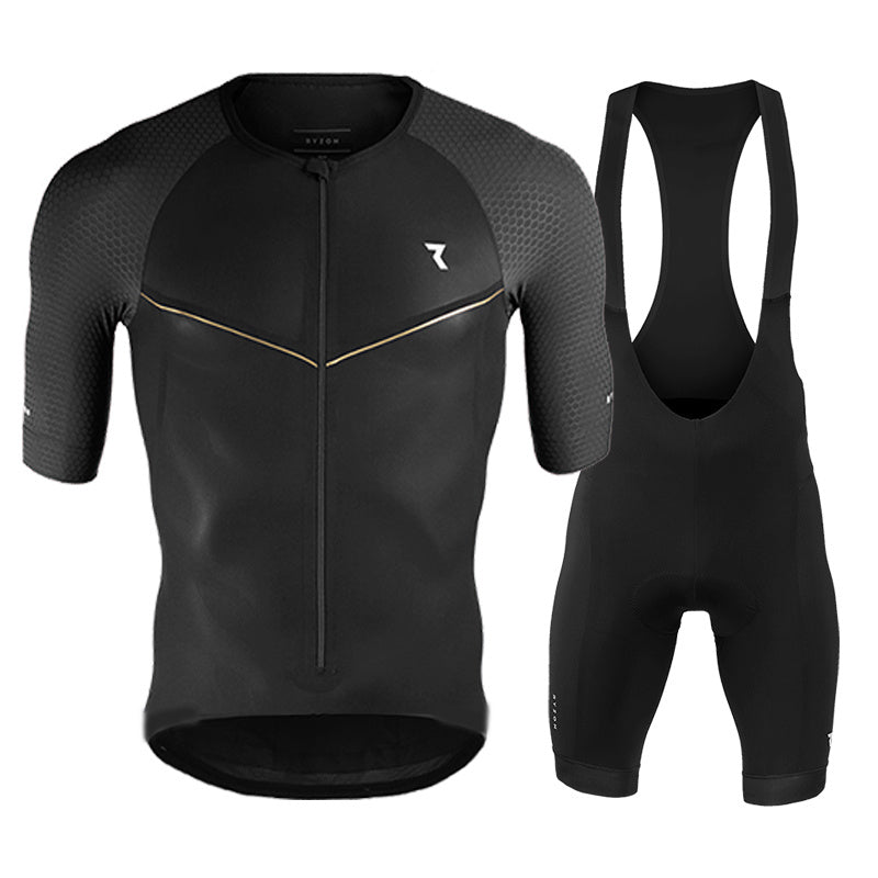 Maillot de cyclisme d'équipe professionnelle, noir, manches courtes, pour hommes, maillot de cyclisme d'été, respirant