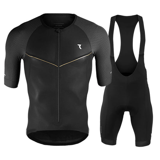 Maillot de cyclisme d'équipe professionnelle, noir, manches courtes, pour hommes, maillot de cyclisme d'été, respirant